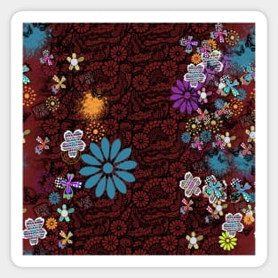 Colorful mix flowers Sticker